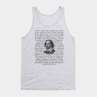 Shakespeare Saint Crispin Speech Tank Top